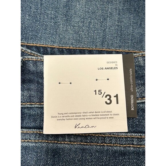 KanCan Devika Mid Rise Boyfriend Jeans in Dark Wash - Sz 15/31 - NWT - Picture 6 of 9